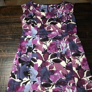 Purple flower dress.